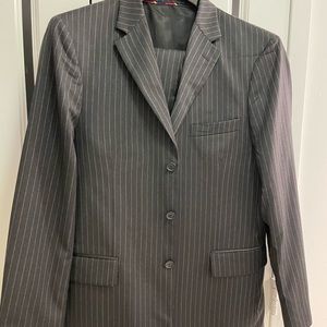 J.CREW black & grey stripe suit